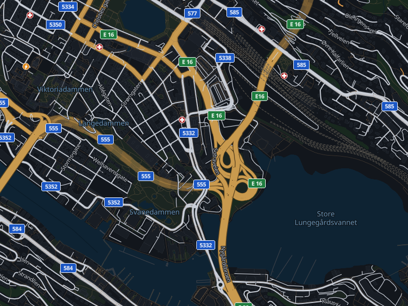 Bergen at night